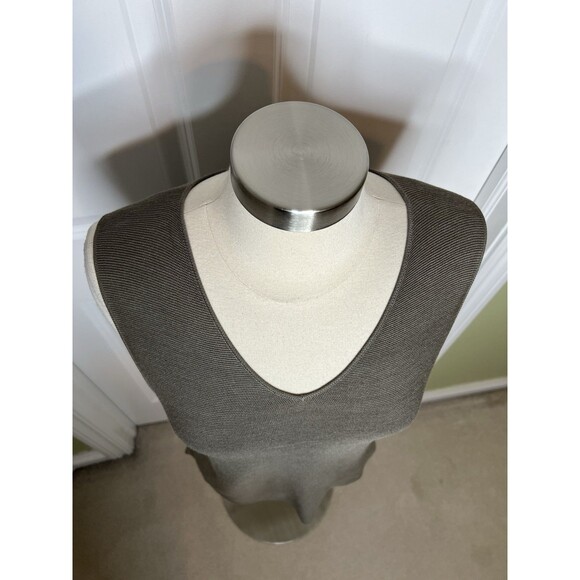 Eileen Fisher Top Womens Taupe Beige 100% Silk knit Sleeveless Tank Shell L - Picture 6 of 9